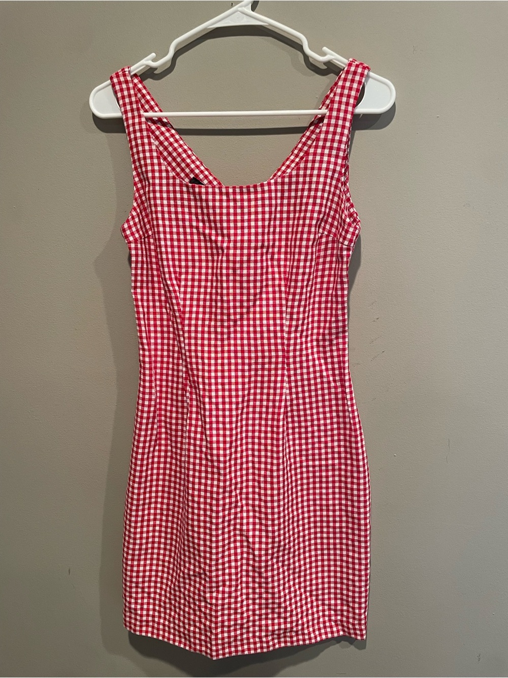My Michelle Red and White Gingham Sleeveless Dress
